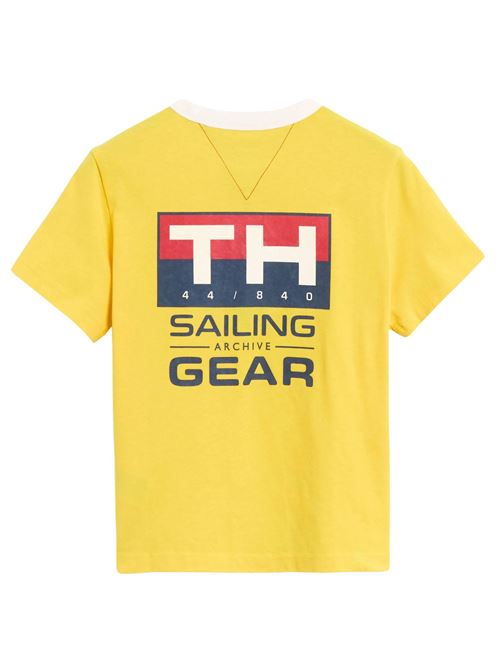 T-shirt donna gialla in cotone Tommy Hilfiger | WW0WW45598ZH1